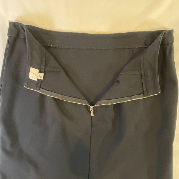 A New Day Size 16 Ponte Knit Pencil Skirt Black Exposed Back Zipper - Picture 5 of 10
